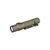 Olight OD Green Warrior Ultra Tactical Flashlight Isometric View with Knurled Grip and Pocket Clip for Outdoor EDC Use