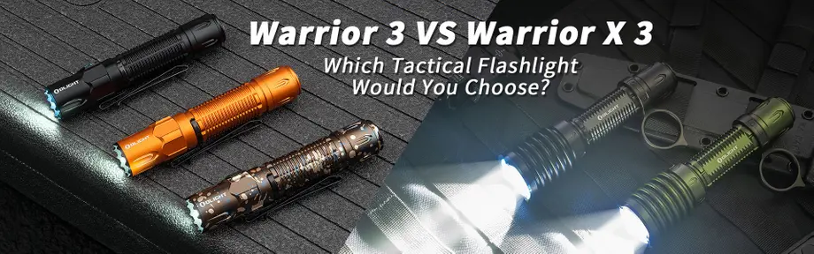 Warrior 3 VS Warrior X 3 , Which Tactical Flashlight Would You Choose
