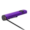 Olight Purple ArkPro Flat EDC Flashlight Side View with Magnetic Charging Cable for Portable Everyday Use