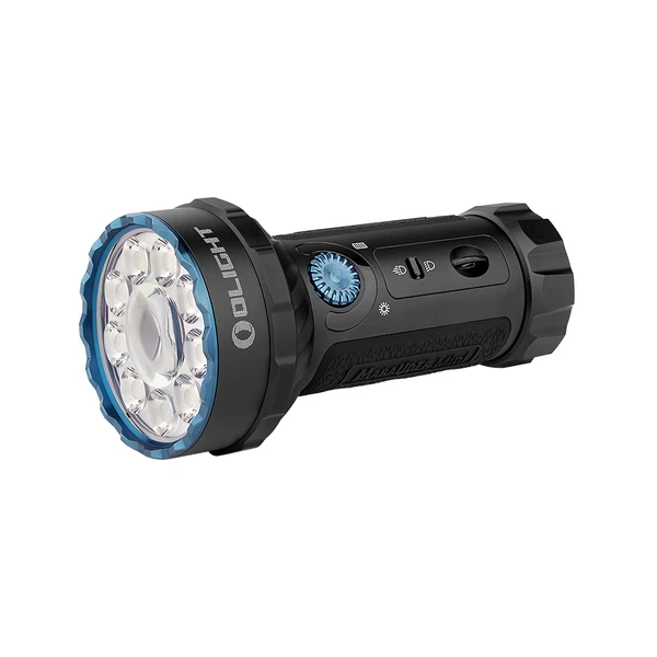 Olight Marauder Mini powerful rechargeable tactical flashlight on white background