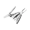 NexTool stainless steel multi-tool featuring pliers scissors file and screwdriver on white background