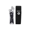 NexTool W40 multi tool with adjustable wrench next to its black nylon sheath, isolated on a white background
