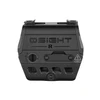Olight Osight red dot sight rear view showing elevation adjustment screw and Osight R logo on textured black housing.