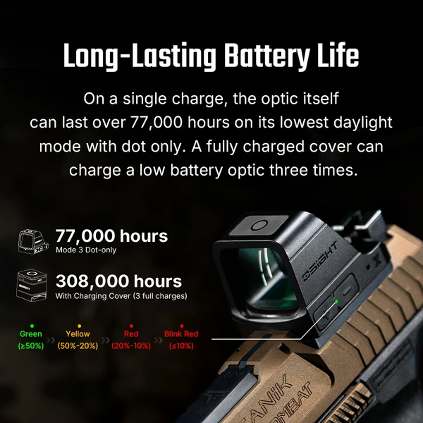 Olight Osight X green multi reticle pistol sight magnetic charging