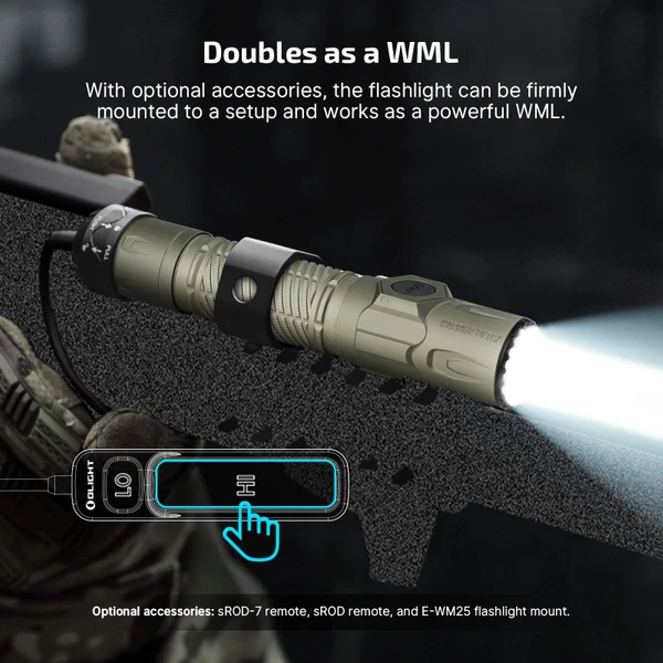 Olight Warrior Ultra 2500 Lumens Tactical Flashlight with