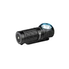 Olight Black Perun 3 Mini Headlamp with a Blue Bezel and Textured Body, featuring a Magnetic Base for Versatile Illumination