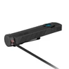 Olight Black ArkPro Lite rechargeable flashlight, side view with charging cable, textured grip, and laser pointer for inspection and EDC.