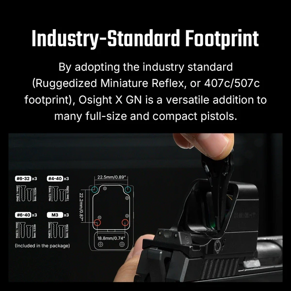 Olight Osight X green multi reticle pistol sight magnetic charging