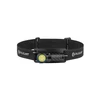 Olight Black Perun 3 Mini headlamp front view with adjustable strap and textured body for hands-free illumination.