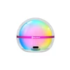 Olight Sphere C smart colorful ball light with USB-C port showing rainbow gradient glow on a white background