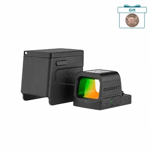 Olight Black Osight S Red Dot Sight Side View with Portable Charging Cover for Tactical Shooting and Aiming Accuracy