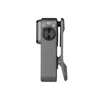 Olight Gray Oclip Pro side view with dial switch and robust clip for hands-free illumination.