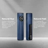 Olight Olive Green Arkfeld Ultra EDC Flashlight, front and back view, with textured grip and pocket clip for urban use.