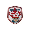 Olight Canada shield patch featuring red maple leaf and cute mascot wearing a Canadian flag hat.