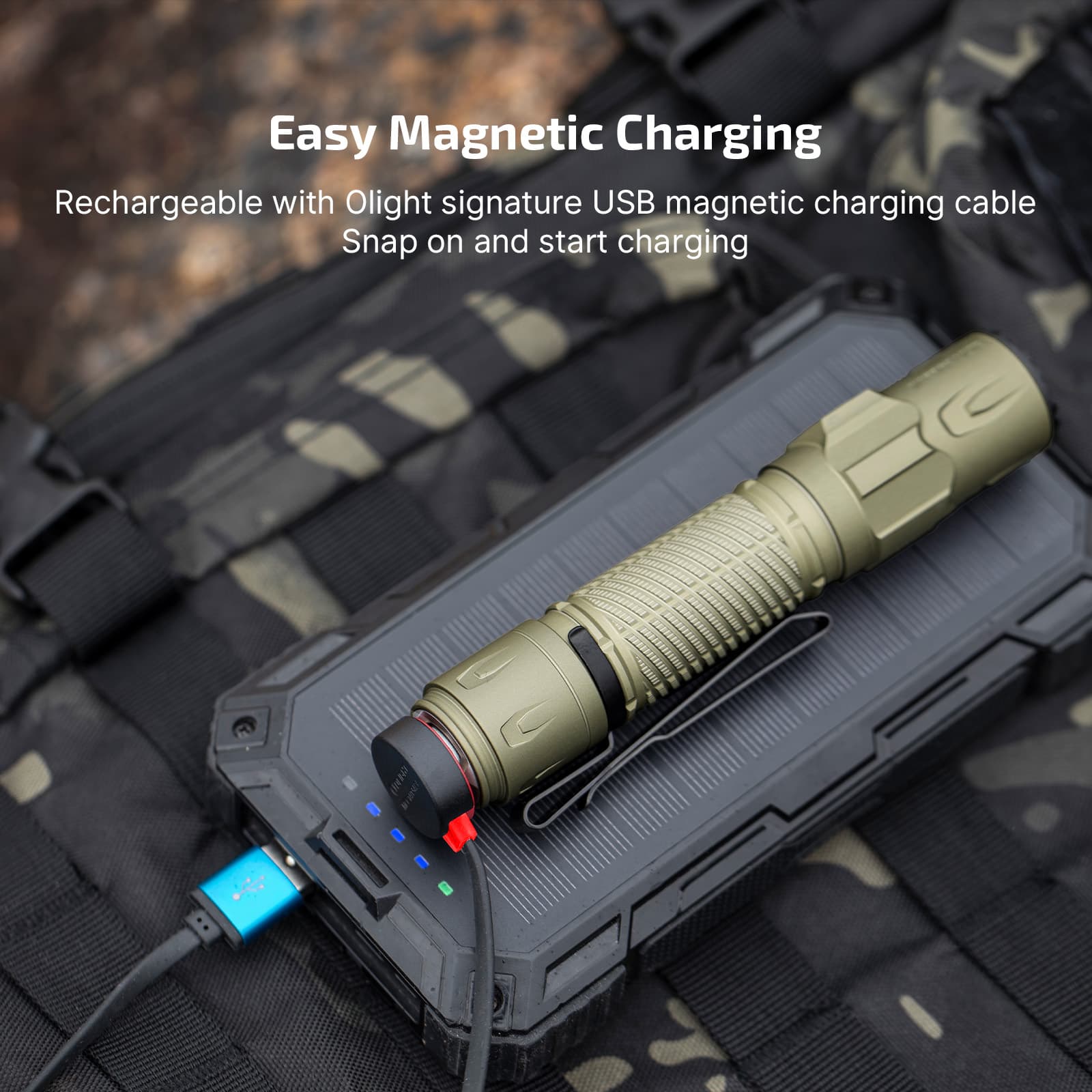 Olight Warrior Ultra Tactical Flashlight 2500 Lumens Aluminum Long