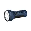 Olight Marauder Mini powerful blue flashlight with multiple LED lenses on a white background