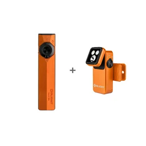 Olight Orange Oclip 2 Pro Clip-on Flashlight Set with Adjustable Light Head and Rotary Switch for EDC and Outdoor Use
