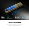 Olight Bronze ArkPro Flat Flashlight showcasing a 2000mAh built-in battery with 14-day runtime info for everyday carry EDC
