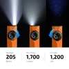 Olight Orange Oclip 2 Pro featuring spotlight floodlight and UV light modes with rotary dial control for outdoor use