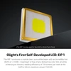 Olight ArkPro Ultra Flashlight Gold EIP 1 LED Chip Close Up View Showing High Efficiency Pure Flood Light Technology