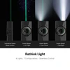 Olight Black ArkPro Flashlight showing green beam UV light flood and spotlight configurations for versatile everyday carry use