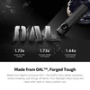 Olight Black ArkPro Ultra Flashlight angled view showcasing durable OAL material construction for scratch-resistant outdoor use