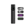 Olight Black ArkPro Flat Flashlight Front View Showing White Light UV and Green Laser Multi Beam Modes