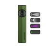 Olight Green ArkPro Lite multi-functional flashlight showing flood, spot, UV, and laser modes for versatile use.