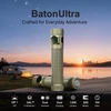 Olight OD Green Baton Ultra Flashlight Vertical Display with Textured Body and Dual Charging for Outdoor Adventure