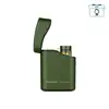 Olight Olive Green Baton 4 Premium Side View with Charging Case for Everyday Carry and Emergency Lighting