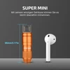Olight mini flashlight next to an AirPod, highlighting its compact 55mm size.