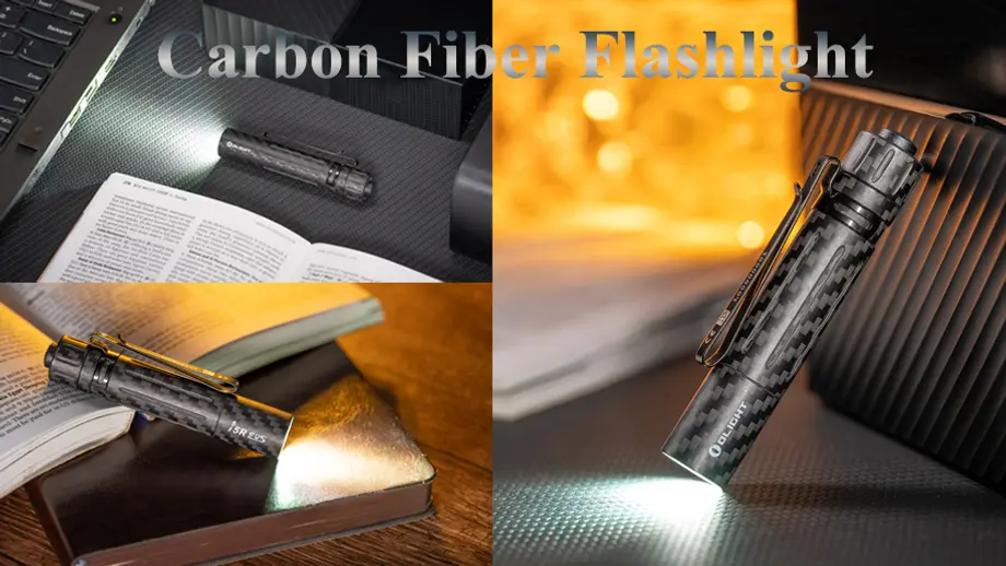 Sleek and Durable - Carbon Fiber Flashlight