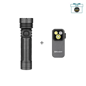 Olight Black Seeker 4 Pro Flashlight and Oclip Pro Clip-on Light Set for Outdoor EDC and Hands-Free Lighting