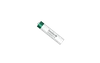 Ostation B rechargeable Ni-MH AA battery with green and white design isolated on a black background.