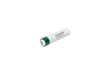 Ostation B rechargeable Ni-MH AA battery with green and white design isolated on black background