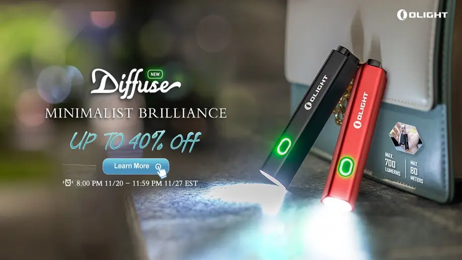 [New Product]Olight Diffuse Stylish and functional everyday carry flashlight