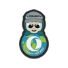 Olight brand patch featuring a character holding a globe with 'Illuminate Your World' slogan.