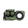 GoBiggeR olive green metal EDC fidget toy featuring a rotatable ring and mechanical textured design on a white background