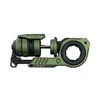 GoBiggerR green mechanical fidget toy with piston and ring grip on white background