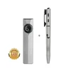 Olight limited edition titanium alloy EDC flashlight and bolt action pen set on a white background