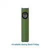 Olight green flat EDC flashlight with a central selector dial, available during Black Friday sale on white background