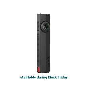 Olight sleek black flat EDC flashlight with rotary switch and USB-C port for Black Friday sale.