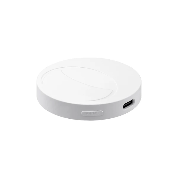 Olight White Gober 2 Safety Light Charging Base with USB-C Port and Reset Button on Plain Background