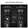 Olight Black Seeker 4 Pro Flashlight Metal Switch with Brightness and Battery Level Indicators for Easy Control