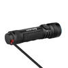 Olight Black Seeker 4 Pro Flashlight side view, showing charging cable for convenient use.