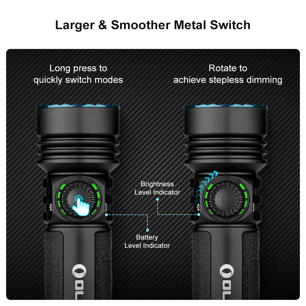 Olight Seeker 4 Pro High Power Rechargeable Flashlight | Buy in