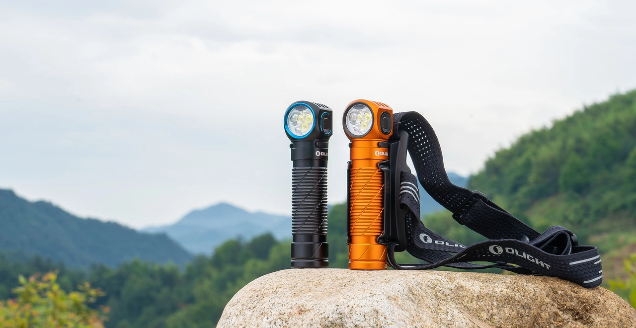 Perun 3 Headlamp 3000lm White Red Light Versatile Flashlight Combo
