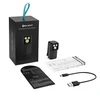 Olight Black Oclip 2 Ultra Clip Light Unboxing Set with USB-C Charging Cable and Manual for Hands-Free Outdoor Lighting
