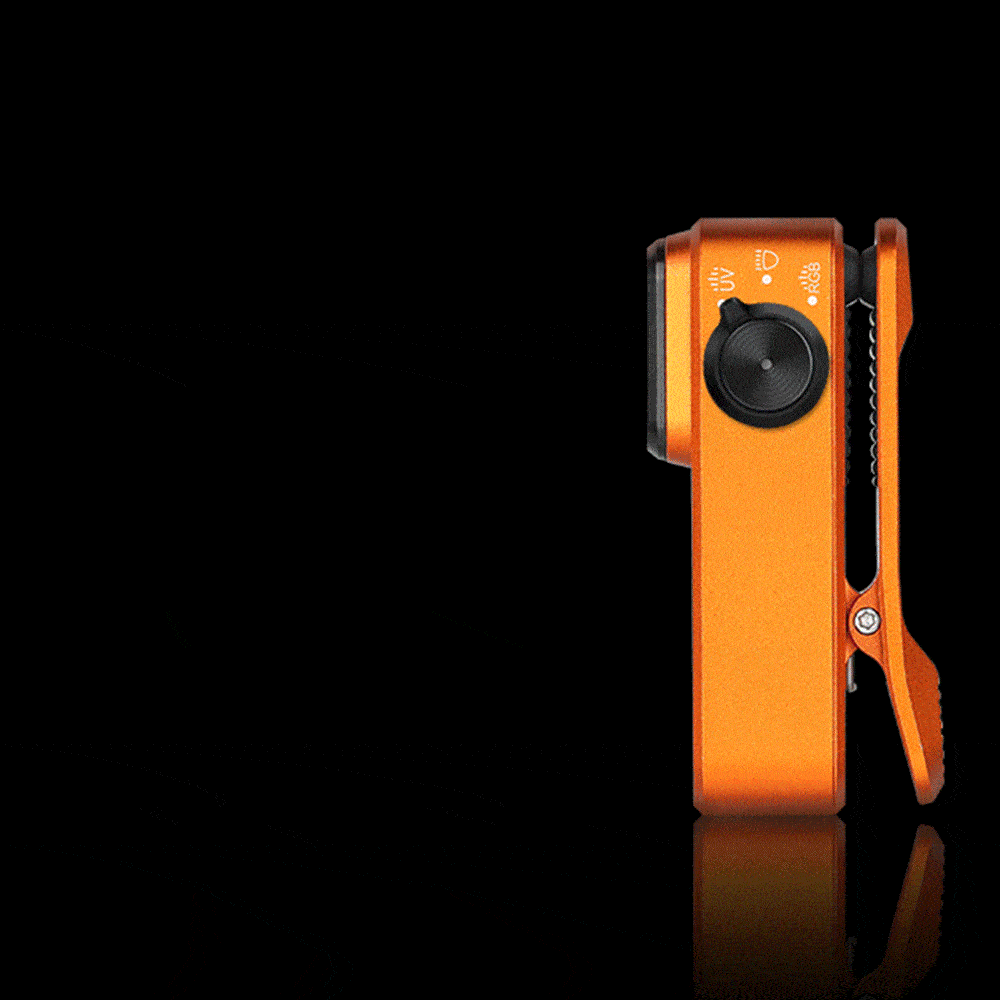 Olight Orange Oclip Pro S Multifunction Clip Light with UV and RGB Modes for Everyday Carry