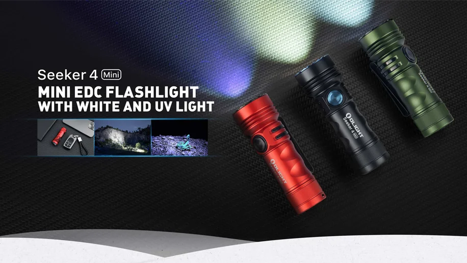 [New Product]Olight seeker 4 mini edc flashlight with white light and uv